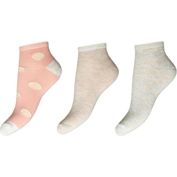 3-Pak Decoy Glitter Sneaker Socks