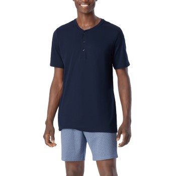 Schiesser Fine Interlock Serafino Collar Pyjamas 