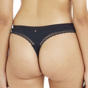 Tommy Hilfiger Tonal Logo Lace Thong