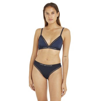 Tommy Hilfiger Tonal Logo Lace Thong