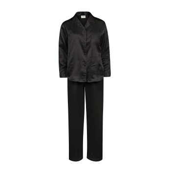Lady Avenue Satin Pyjama With Long Sleeves