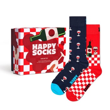 2-er-Pack Happy Socks Wine Gift Set 