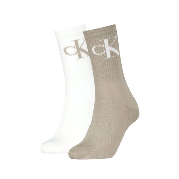 2-Pakkaus Calvin Klein Women Monogram Crew Socks