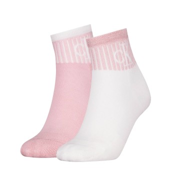 2-er-Pack Calvin Klein Glossy Rib Quarter Socks