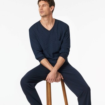 Schiesser Comfort Essentials V-Neck Long Pyjamas