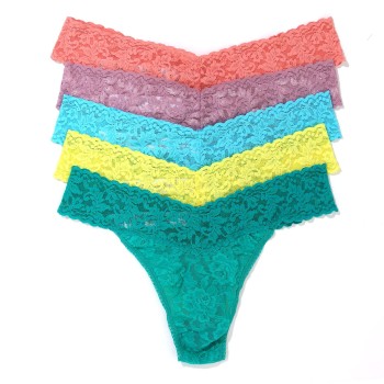 5-Pakkaus Hanky Panky Signature Lace Original Rise Thongs