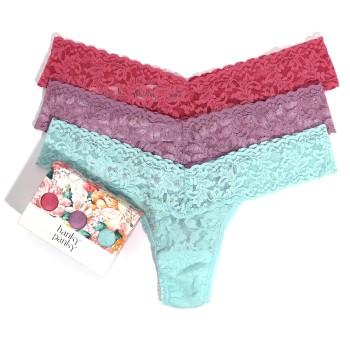 3-Pakkaus Hanky Panky Low Rise Lace Thong  D2