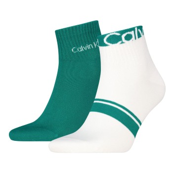 2-Pak Calvin Klein Cotton Logo Stripe Ankle Socks