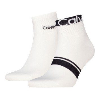 2-Pak Calvin Klein Cotton Logo Stripe Ankle Socks