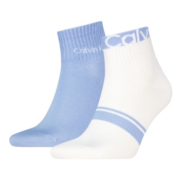 2-Pak Calvin Klein Cotton Logo Stripe Ankle Socks