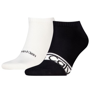 2-Pak Calvin Klein Cotton Logo Stripe Sneaker Socks