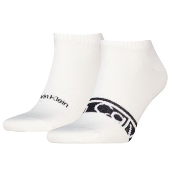2-Pak Calvin Klein Cotton Logo Stripe Sneaker Socks