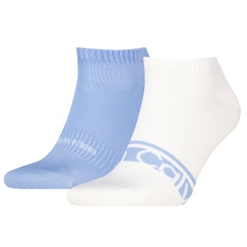 2-Pak Calvin Klein Cotton Logo Stripe Sneaker Socks