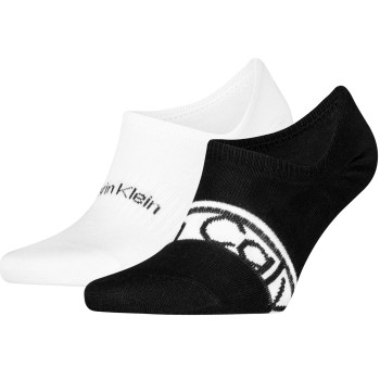 2-Pak Calvin Klein Cotton Logo Stripe Footie Socks