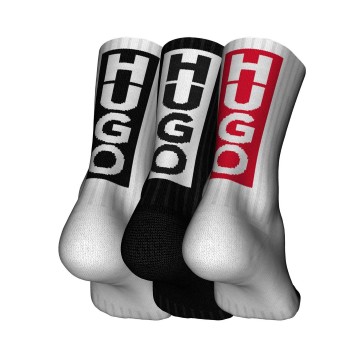 3-Pak HUGO Back Label Socks