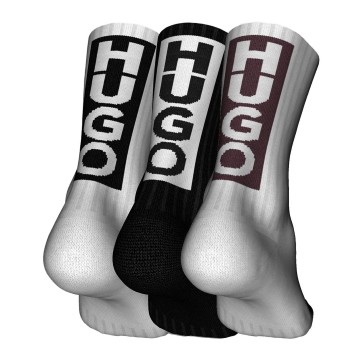 3-Pak HUGO Back Label Socks