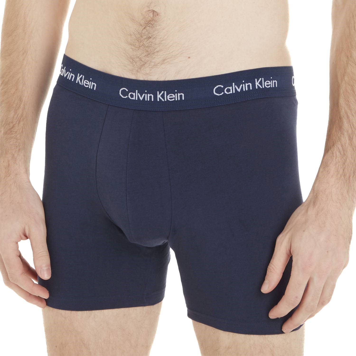 Calvin Klein Mens Underwear Cotton Stretch Boxer Briefs,Black s/p/ch