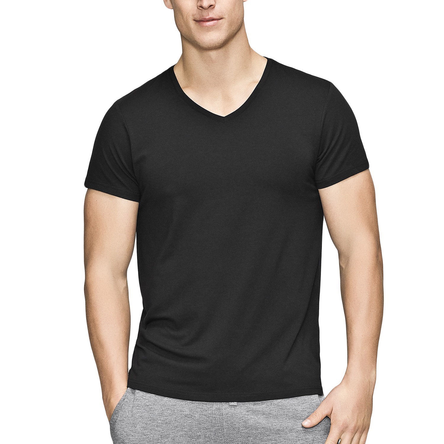 JBS of Denmark Bamboo Blend V-neck T-shirt Svart