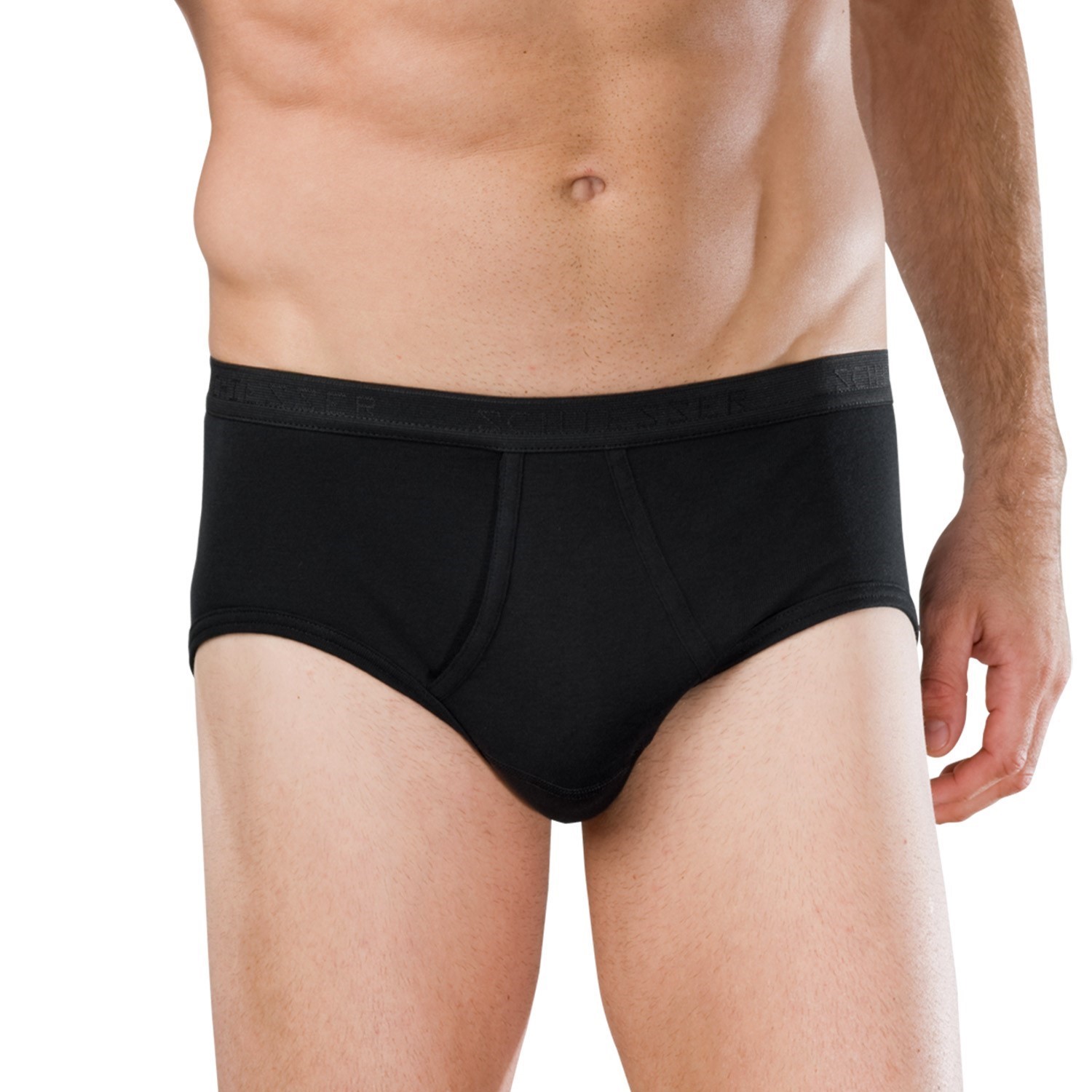 Schiesser Men's Sports Briefs with Fly - Original Fine Rib : :  Fashion