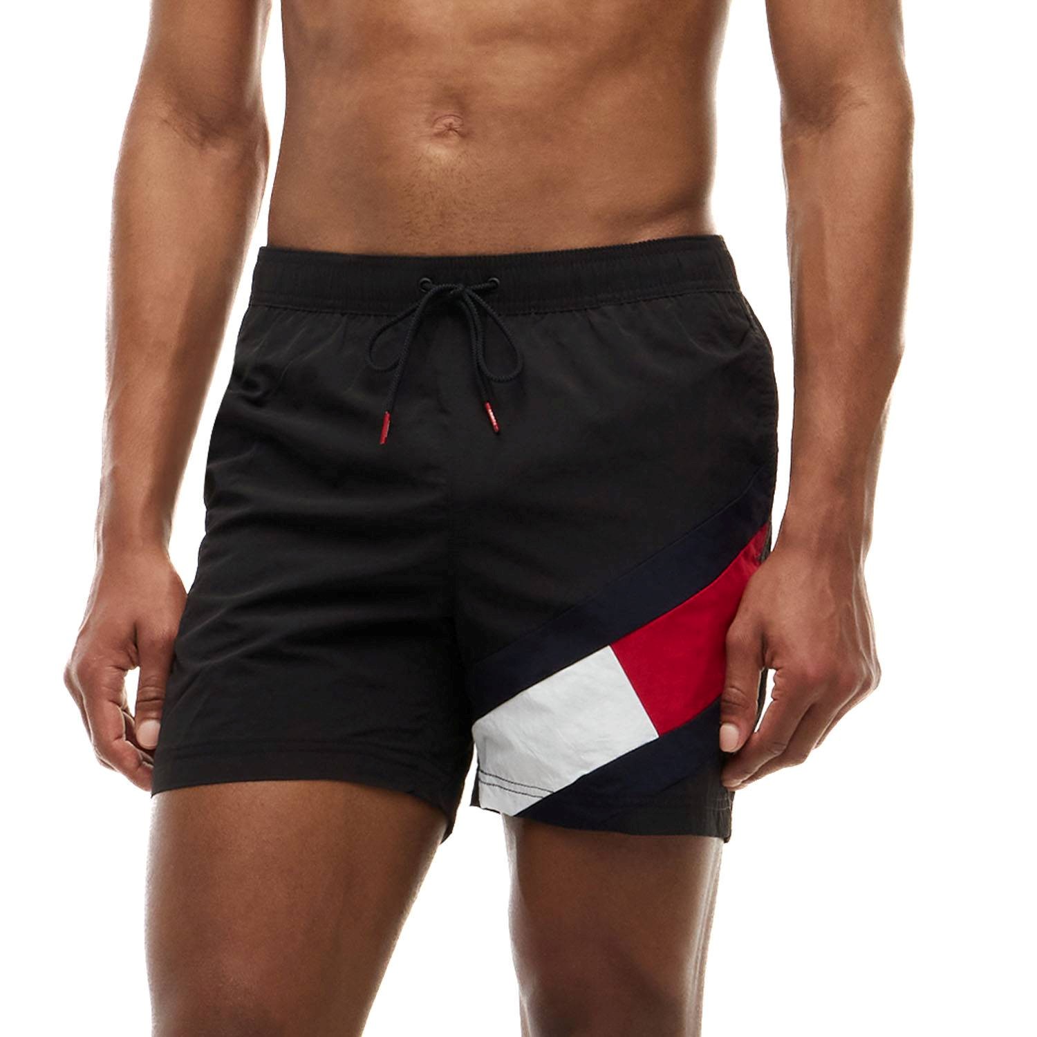 Tommy Hilfiger Solid Flag Swim Shorts 