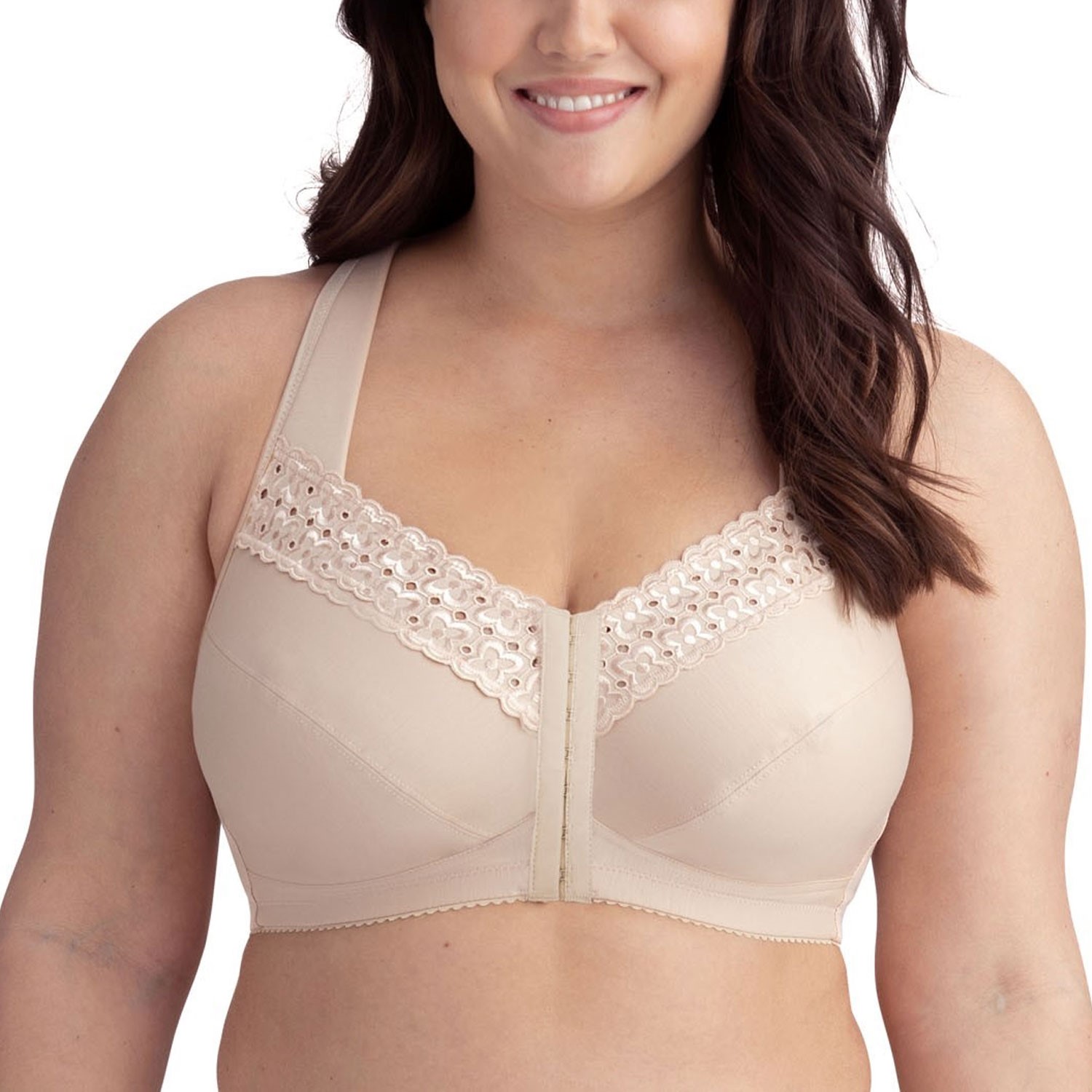 Miss Mary Broderie Anglais Soft Bra Top Beige