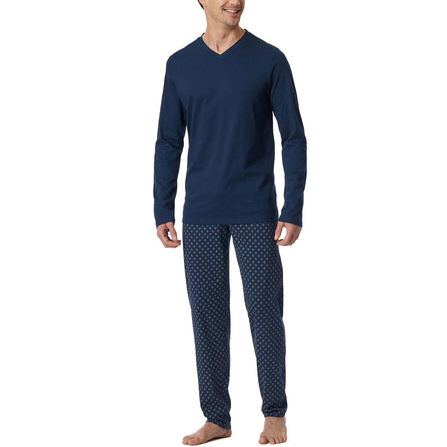 Schiesser Casual Essentials Long Sleeve Pyjamas 