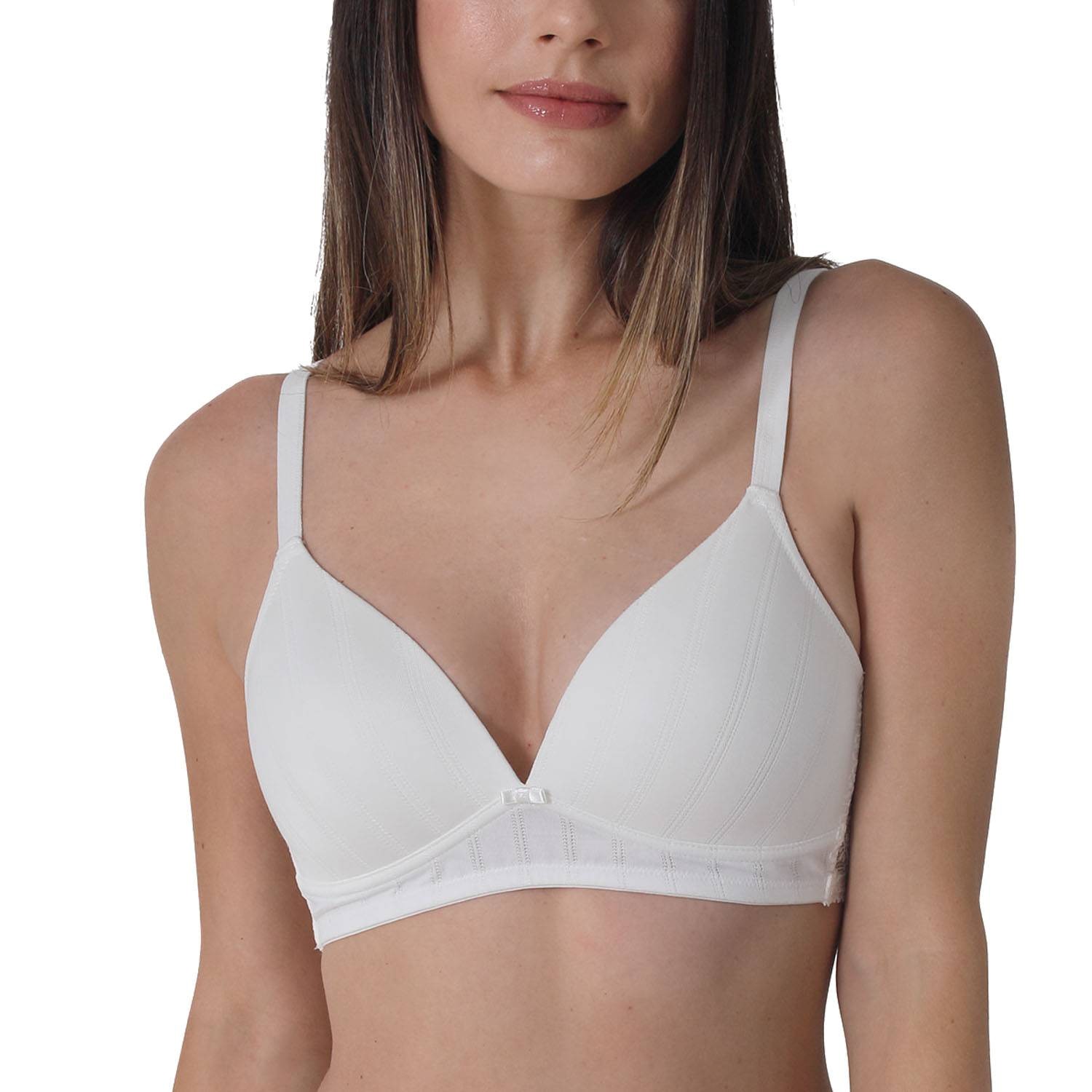 Sassa Natural Stripe Padded Soft Bra