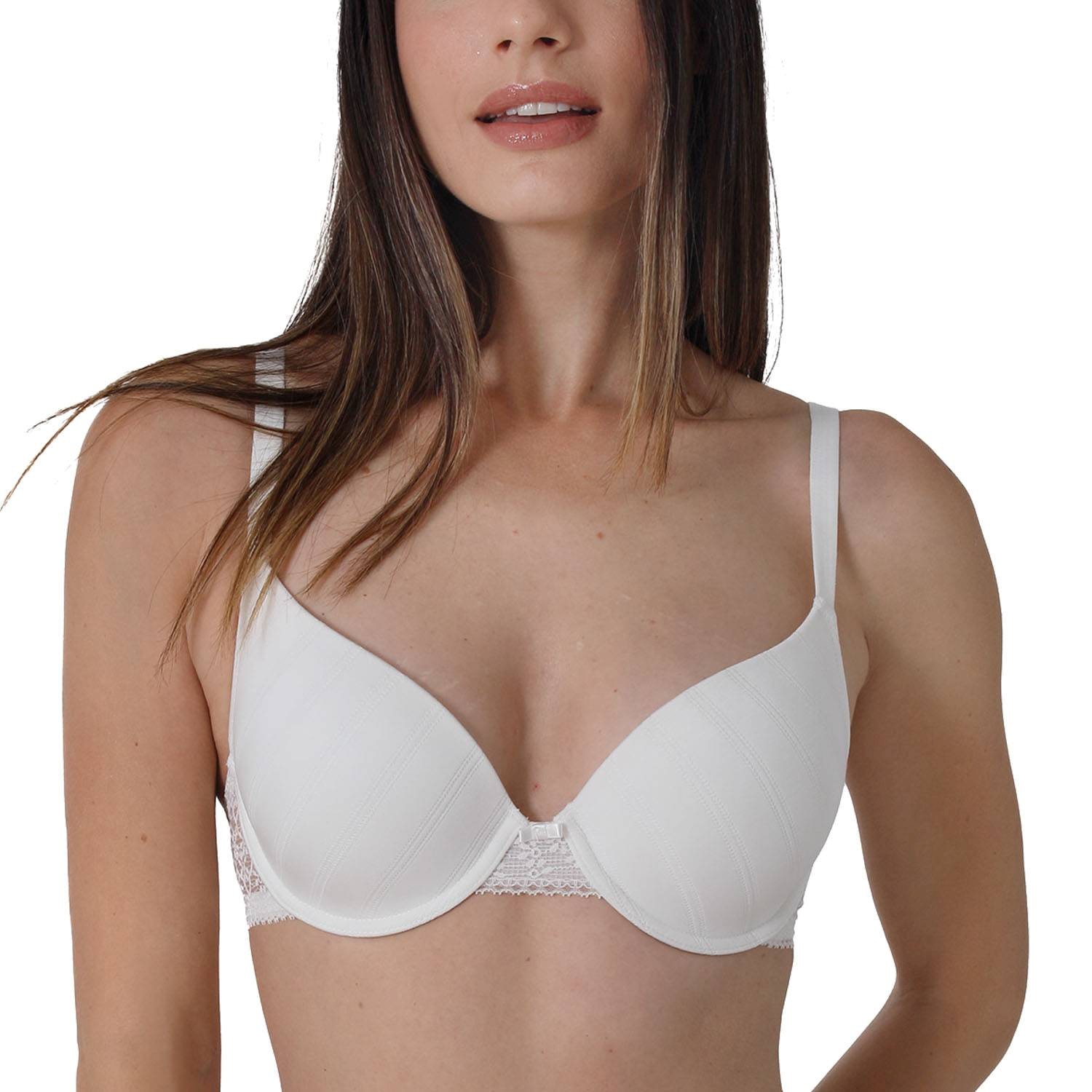 Sassa Natural Stripe Padded Underwired Bra