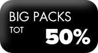 Big packs tot 50%