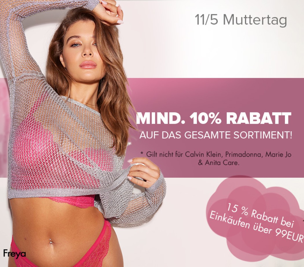 Muttertag 10-15% rabatt auf alles 