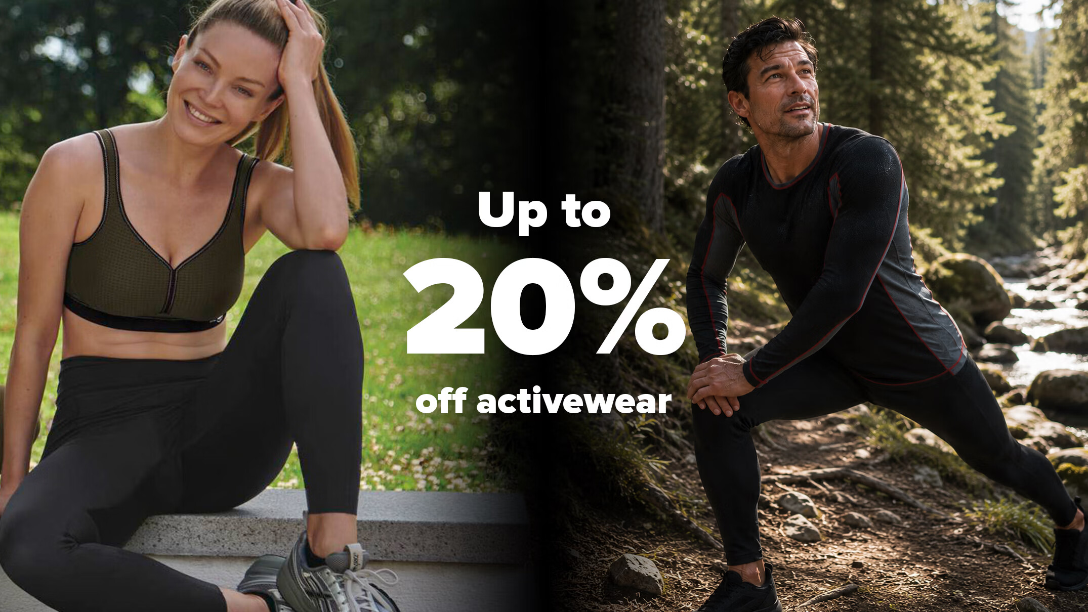 Workout clothes up tp 20%